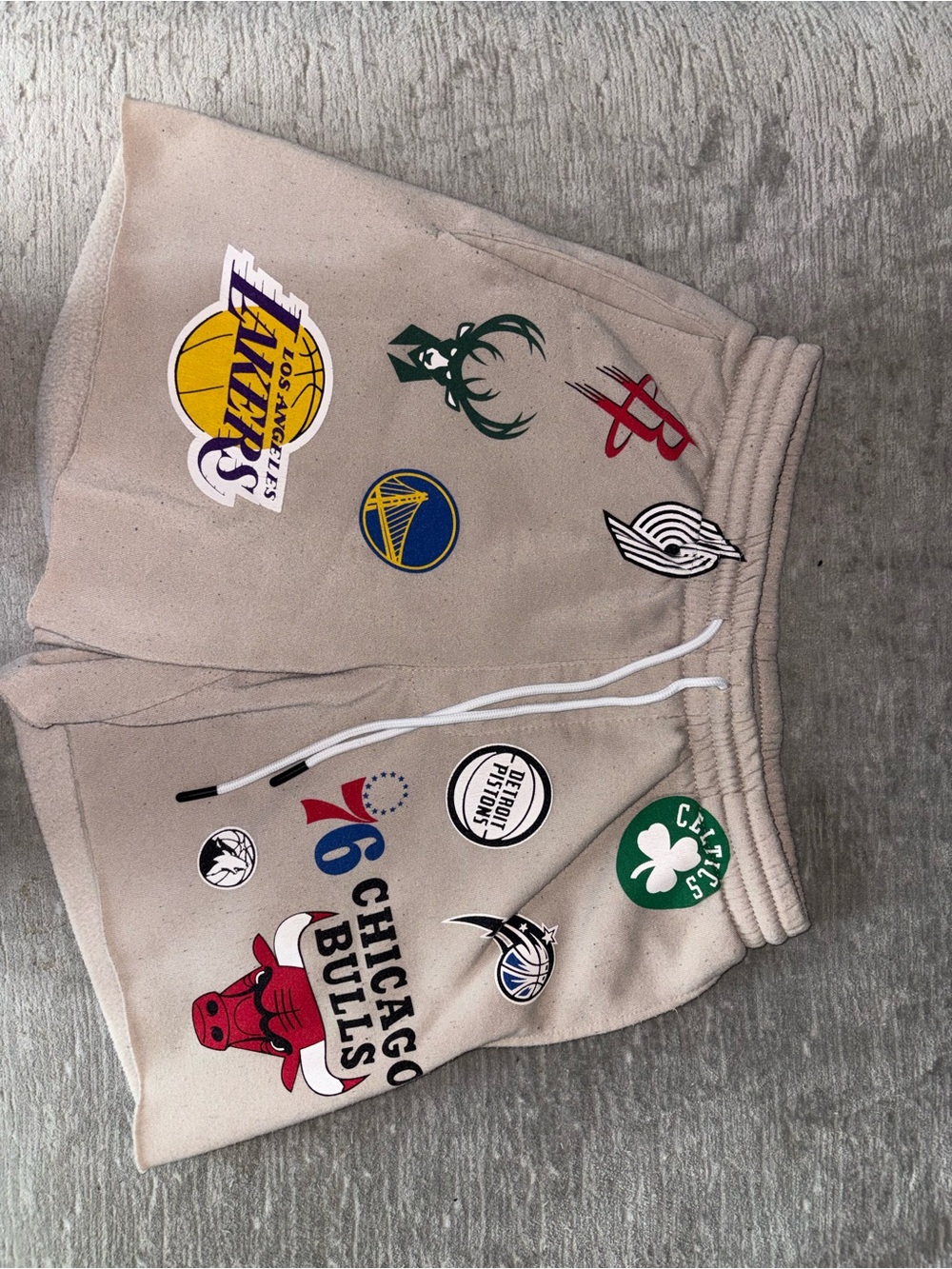 NBA Kids Beige Team Logo Patch Shorts